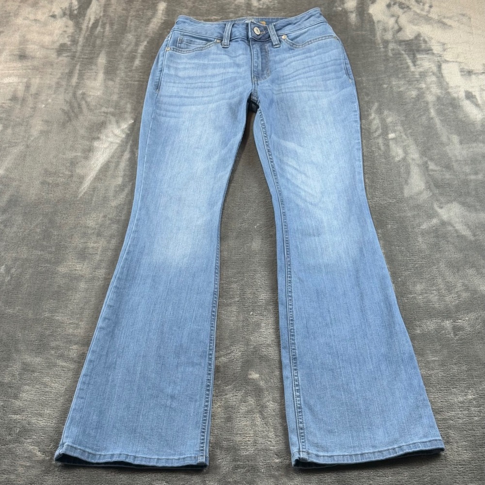 Shyanne Aria Mid Rise Bootcut Jeans Light Wash Stretch Denim 25W x 31L